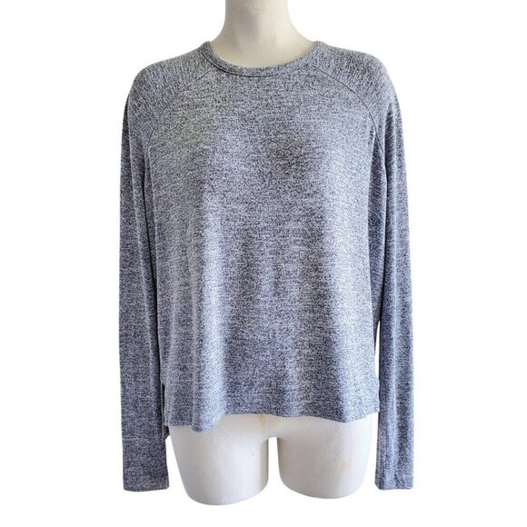 Rag & Bone Long Sleeve Knit Top Heathered Gray Lightweight Oversized Fit S - Picture 2 of 14